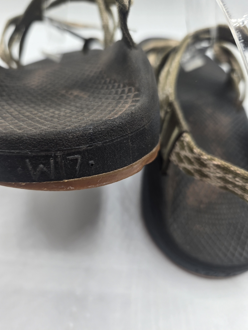 Chaco Hiking Sandals Olive Geometric Adjustable Sport Sandals Women's Size 7 - Picture 5 of 8